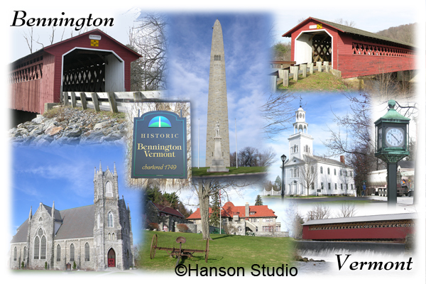 Bennington, VT - Collage - Square Format